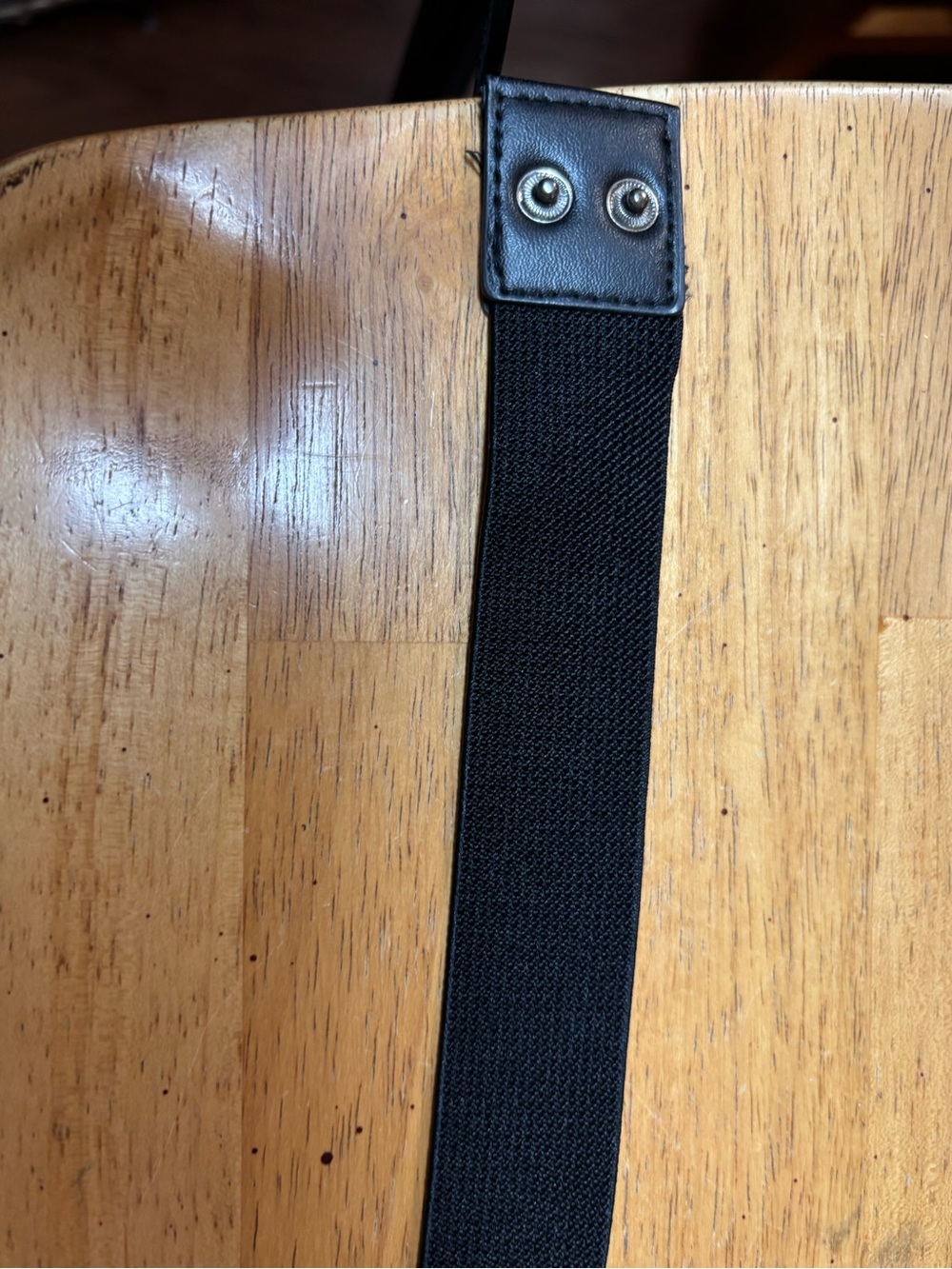Black Elastic Stretch Belt Double Knot Rhinestones - Picture 8 of 9
